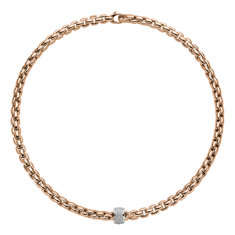 Fope Flex'It Eka 18ct Rose Gold 0.53ct Diamond Necklace