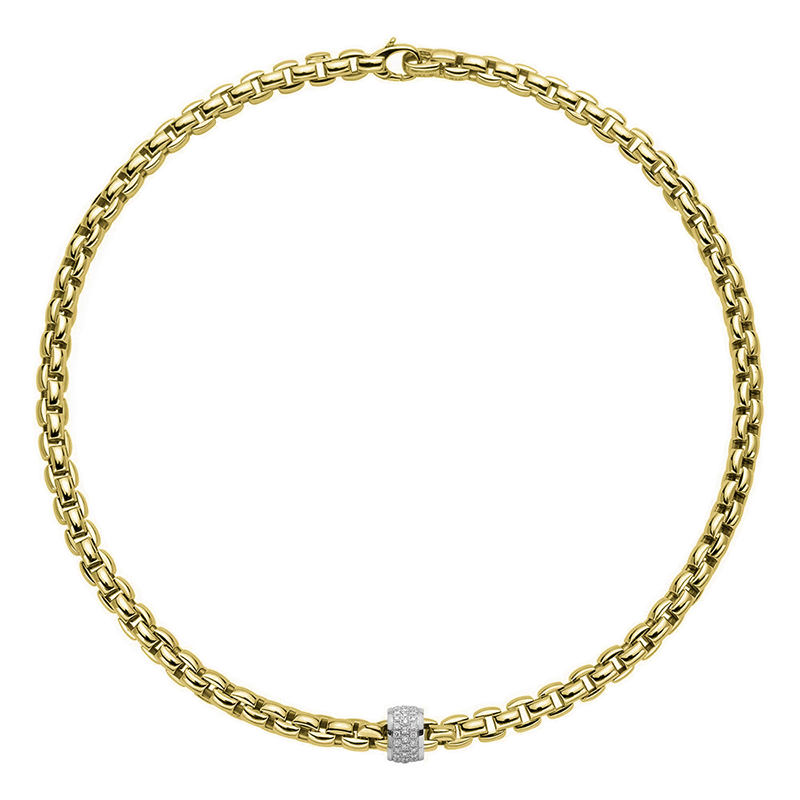 Fope Flex'It Eka 18ct Yellow Gold 0.53ct Diamond Necklace