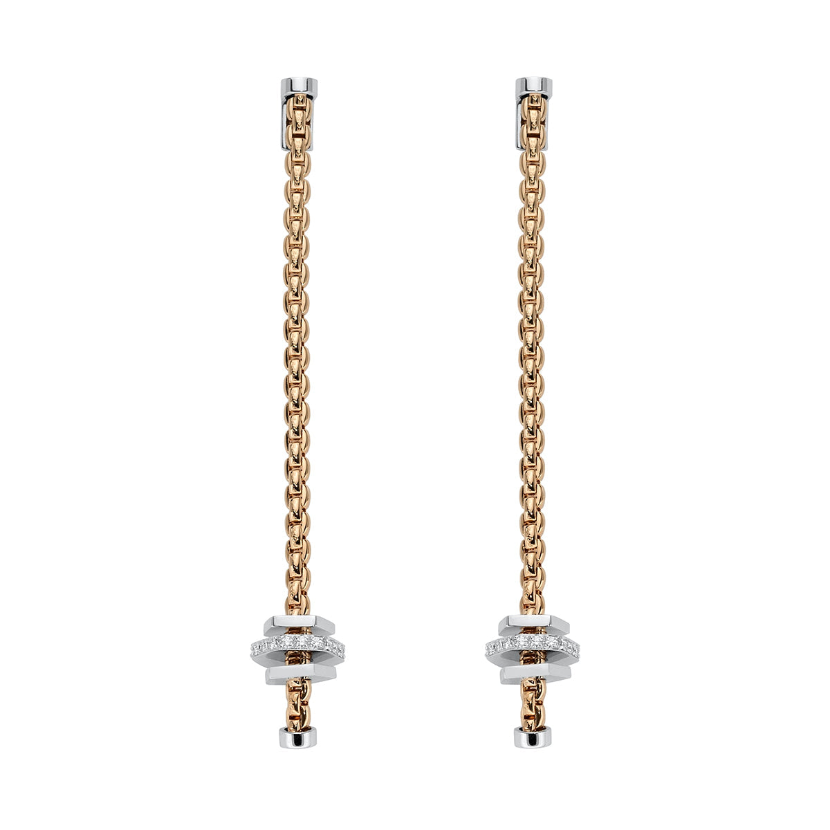 Fope Eka 18ct Rose Gold 0.30ct Diamond Drop Earrings