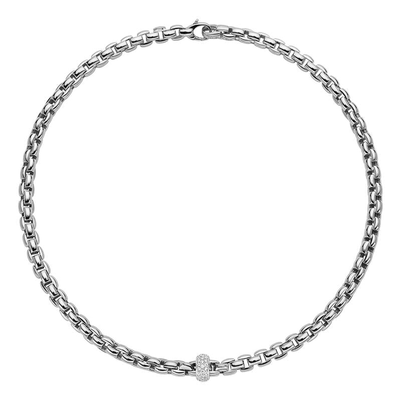 Fope Eka Anniversario 18ct White Gold 0.40ct Diamond Necklace