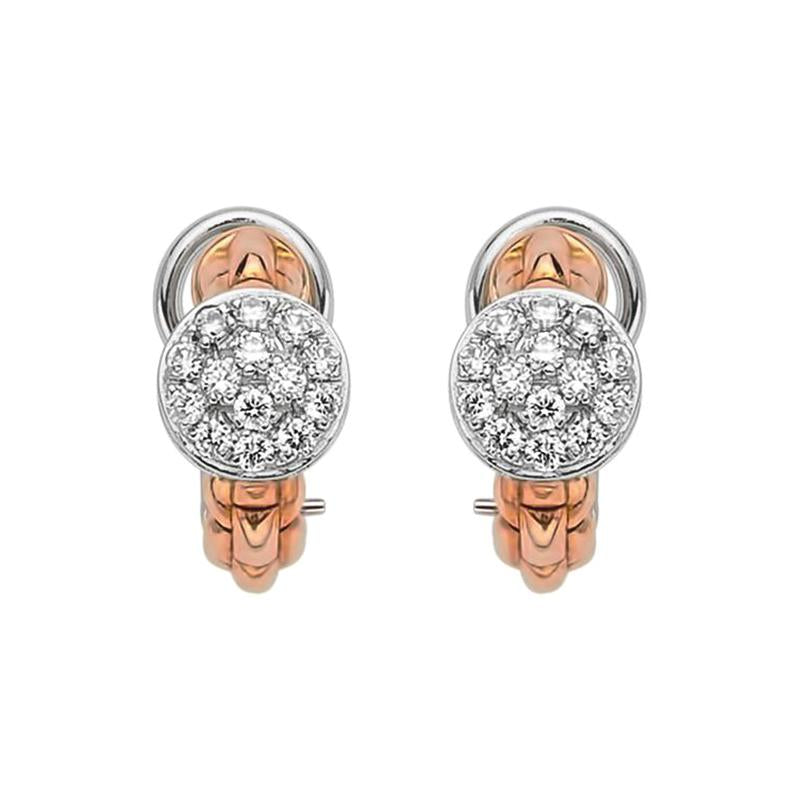 Fope Eka Tiny 18ct Rose Gold 0.45ct Diamond Earrings
