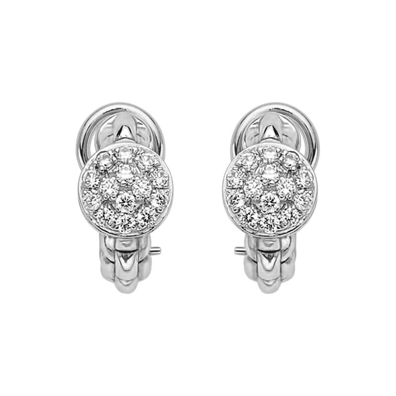 Fope Eka Tiny 18ct White Gold 0.45ct Diamond Earrings