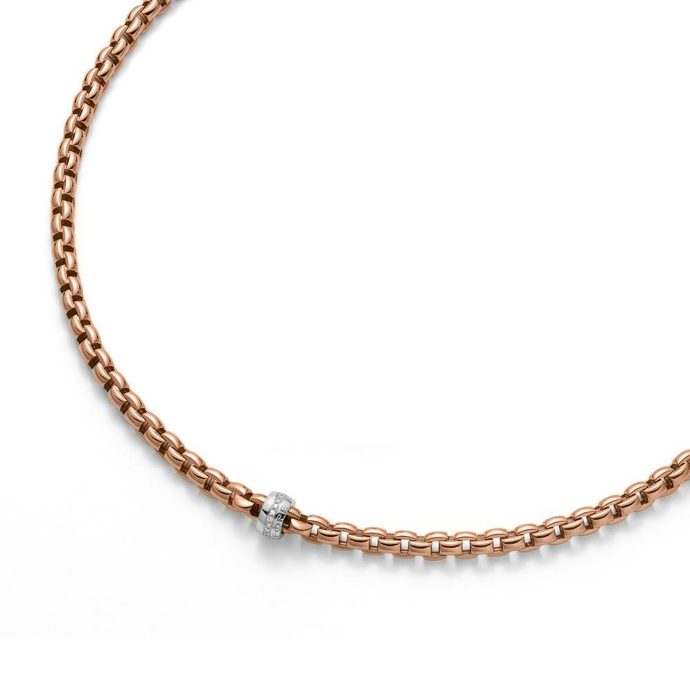 Fope Flex'It Eka 18ct Rose Gold Diamond Necklace