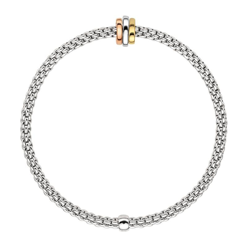 Fope Flex'it Prima 18ct White Gold Bracelet - L