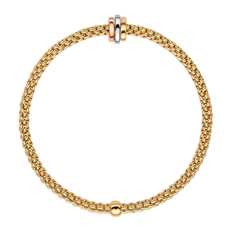 Fope Flex'it Prima 18ct Yellow Gold Bracelet - XS