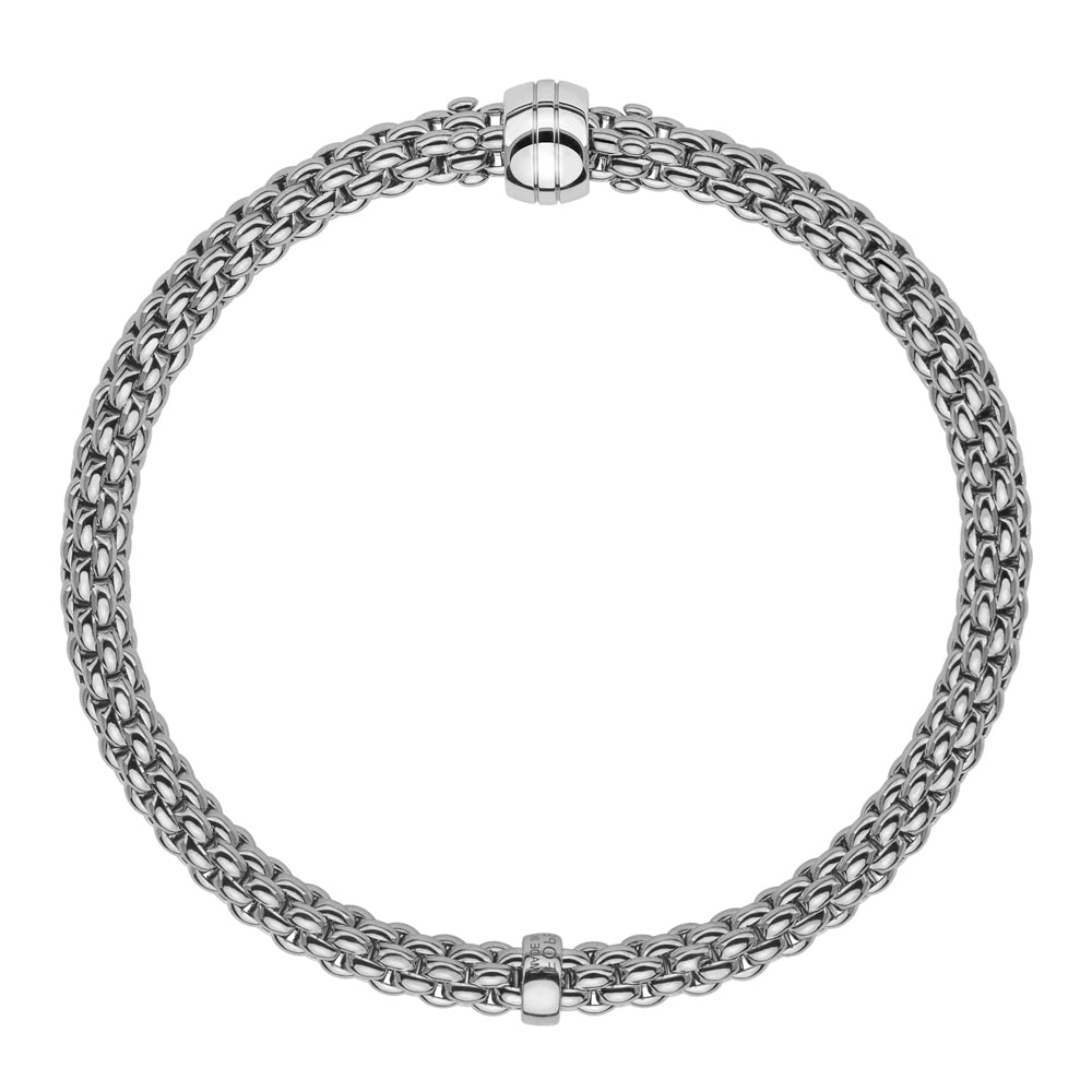 Fope Flex'it Solo 18ct White Gold Bracelet D - M