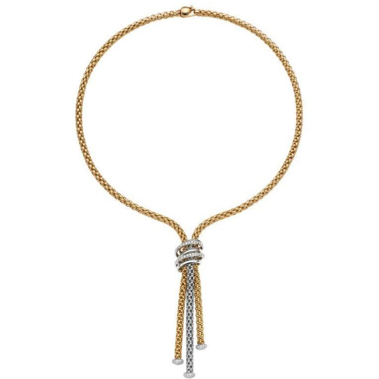 Fope MiaLuce 18ct Yellow Gold 0.97ct Diamond Lariat Necklace