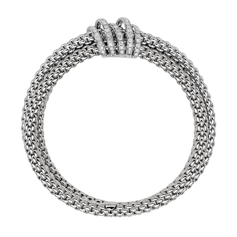 Fope Mialuce 18ct White Gold 1.20ct Diamond Bracelet - XL