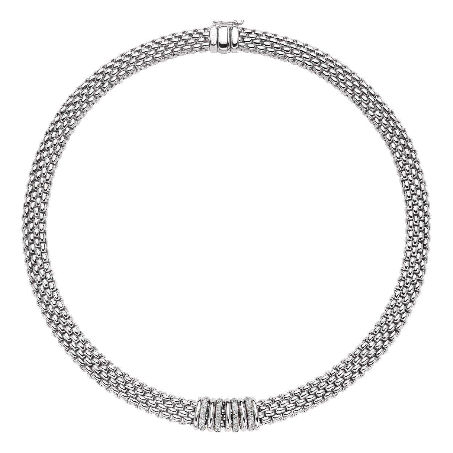 Fope Panorama 18ct White Gold 0.30ct Diamond Rondelle Necklace