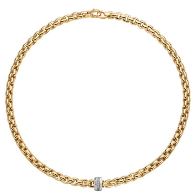 Fope Eka 18ct Yellow Gold 0.21ct Diamond Necklace