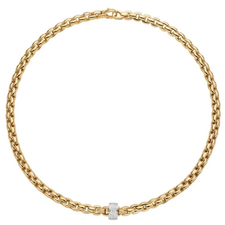 Fope Eka 18ct Yellow Gold 0.63ct Diamond Necklace