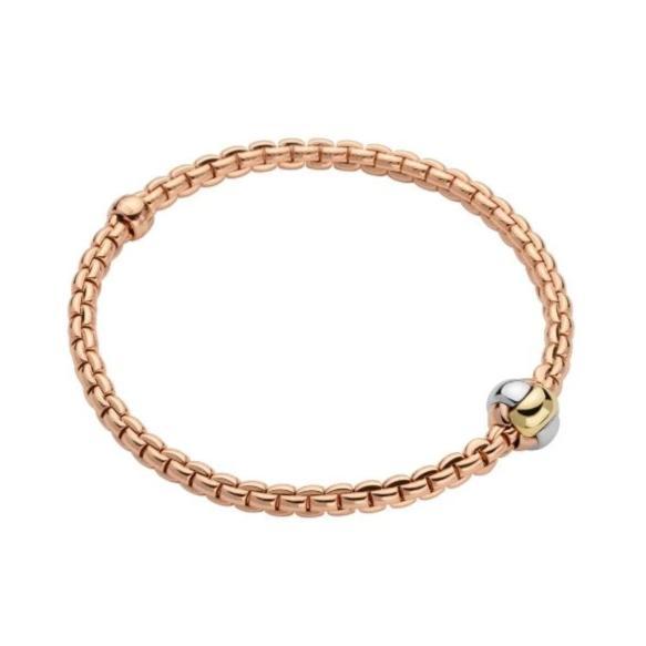 Fope Eka Tiny 18ct Rose Gold Bracelet - M