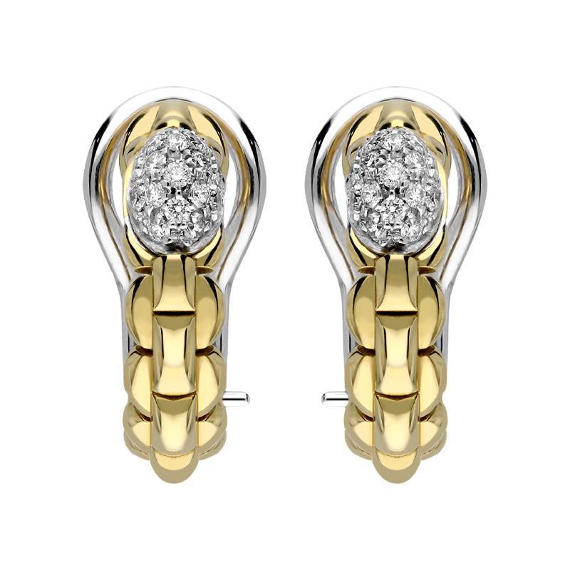 Fope Eka Tiny 18ct Yellow Gold 0.19ct Diamond Earrings