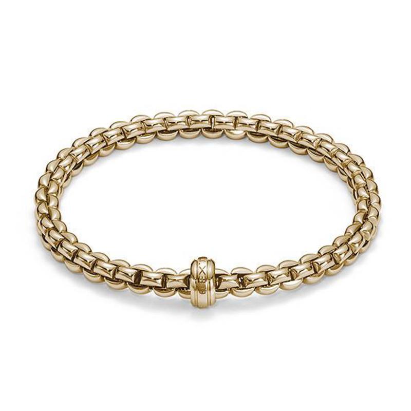 Fope Flex'It Eka 18ct Yellow Gold Bracelet - M