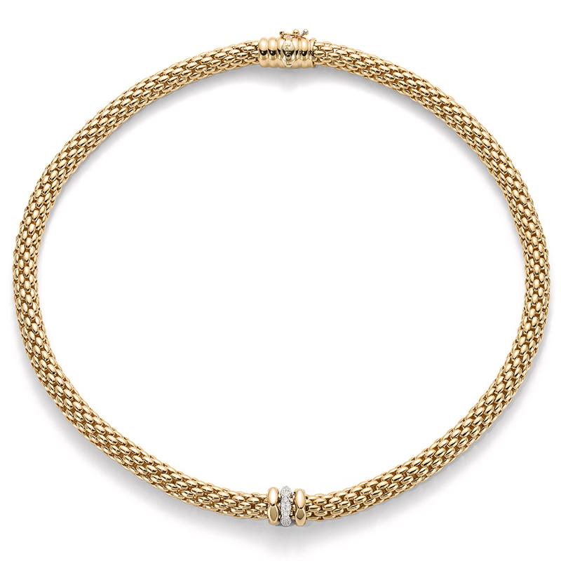 Fope Flex'It Love Nest 18ct Yellow Gold Diamond Necklace