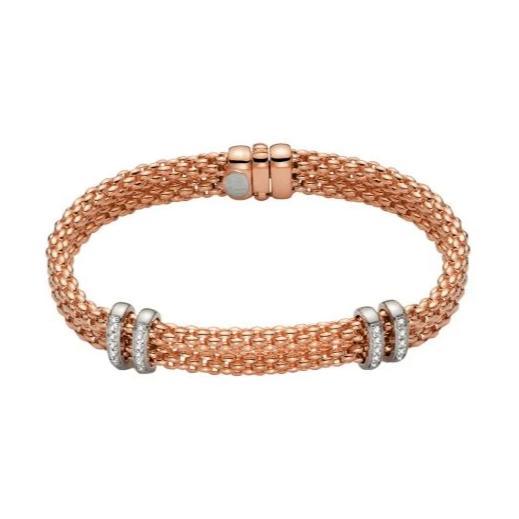 Fope Maori 18ct Rose Gold 0.18ct Diamond Bracelet