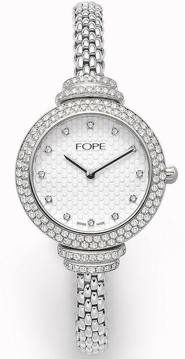 Fope Watch Flex'It White Gold Diamonds Medium 14.5cm - White