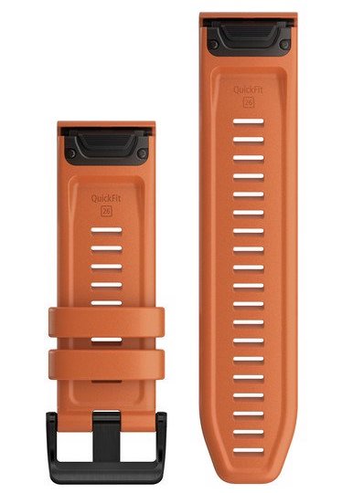 Garmin Watch Band QuickFit 26 Ember Orange Silicone - Orange