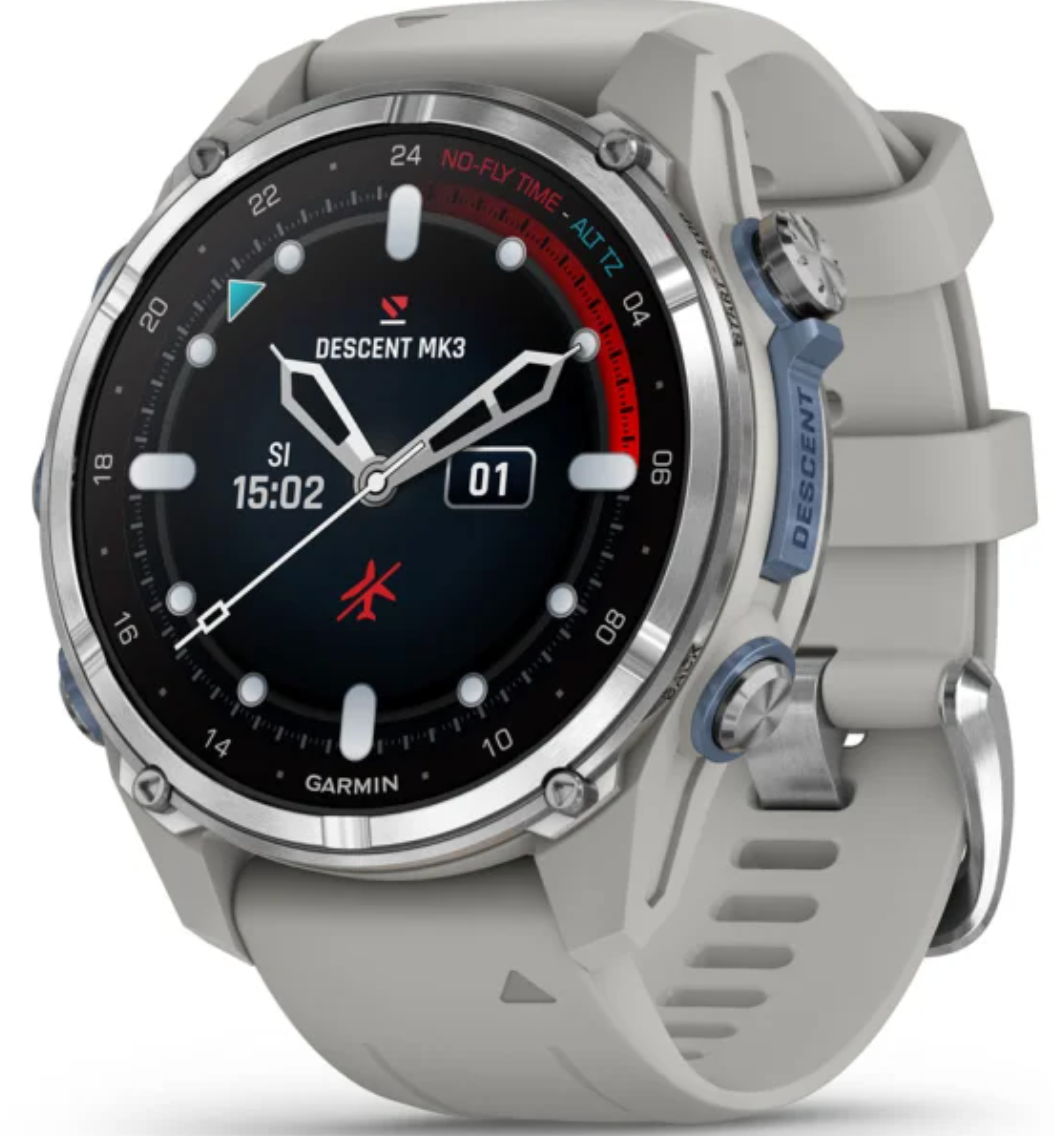 Garmin Watch Descent MK3 Fog Grey Silicone