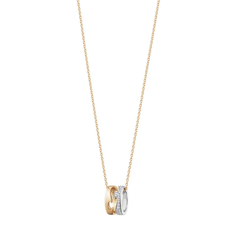 Georg Jensen Fusion 18ct Gold Diamond Pave Necklace - Gold