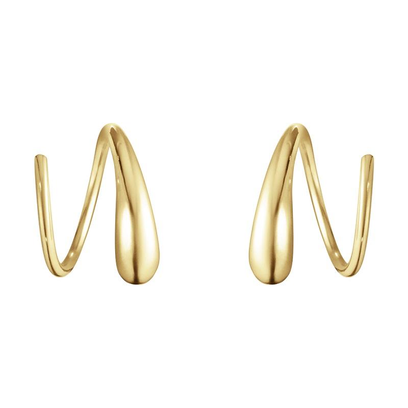 Georg Jensen Mercy 18ct Yellow Gold Swirl Earrings