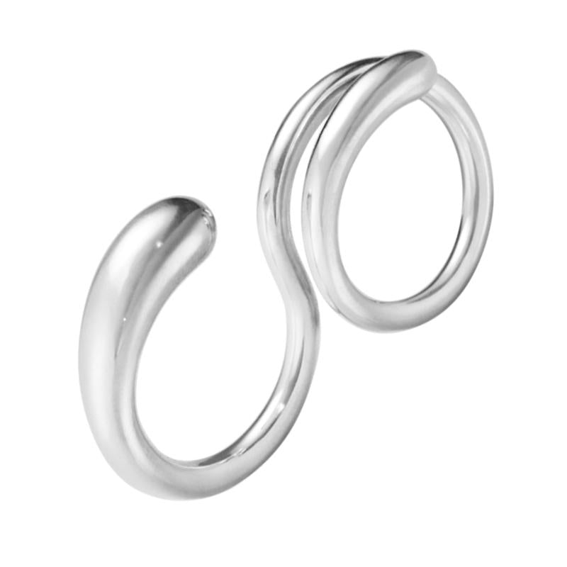 Georg Jensen Mercy Sterling Silver Double Ring - 51 - 52