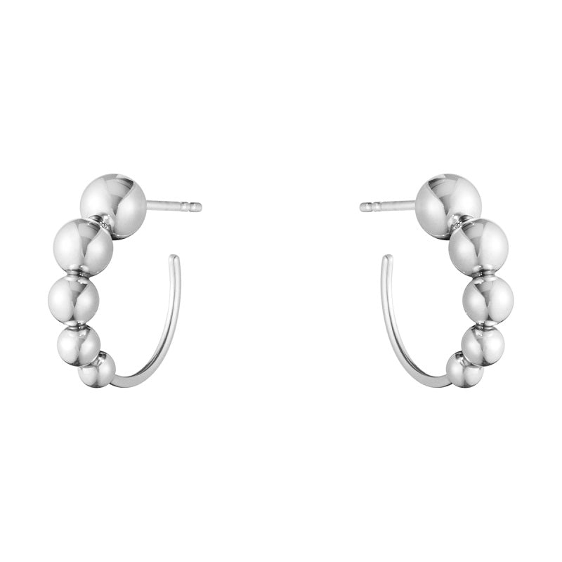 Georg Jensen Moonlight Grapes Sterling Silver Hoop Earrings - Silver