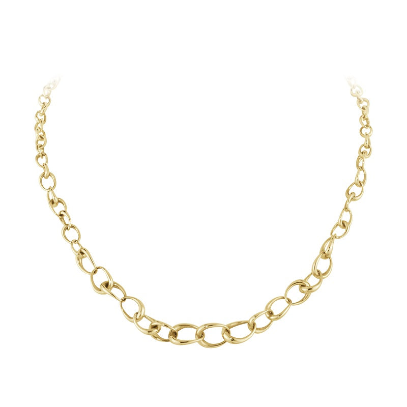 Georg Jensen Offspring 18ct Yellow Gold Graduated Link Necklace - Gold