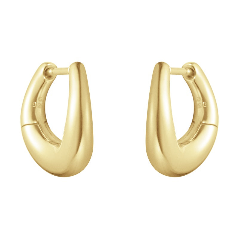 Georg Jensen Offspring 18ct Yellow Gold Hoop Earrings - Gold