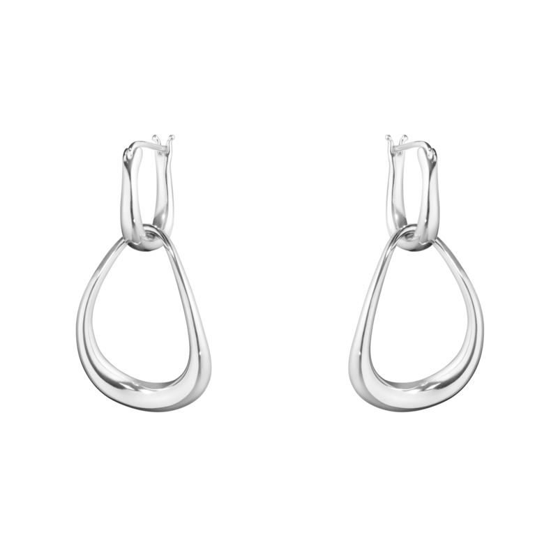 Georg Jensen Offspring Sterling Silver Drop Earrings - Silver