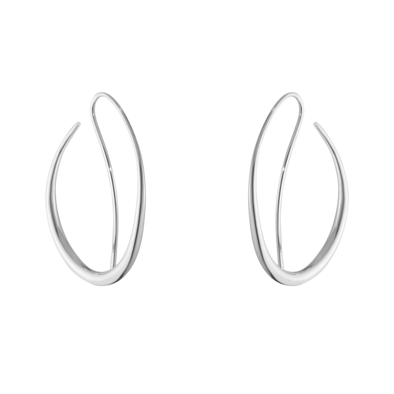 Georg Jensen Offspring Sterling Silver Hoop Earrings - TITLE Silver