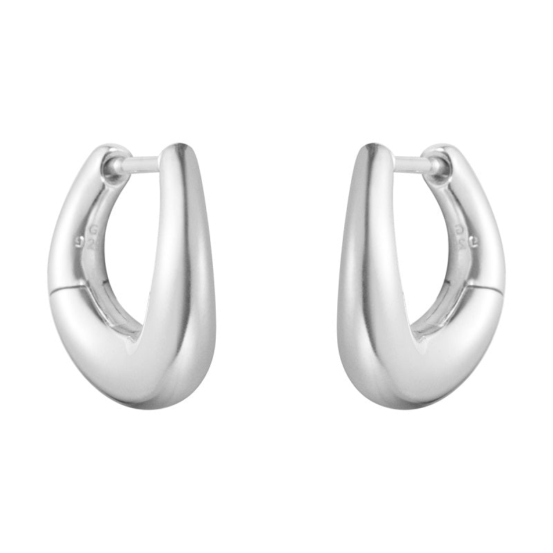 Georg Jensen Offspring Sterling Silver Small Hoop Earrings - Silver
