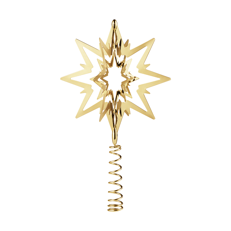Georg Jensen 18ct Yellow Gold Plated Brass Star Christmas Tree Topper - TITLE Silver