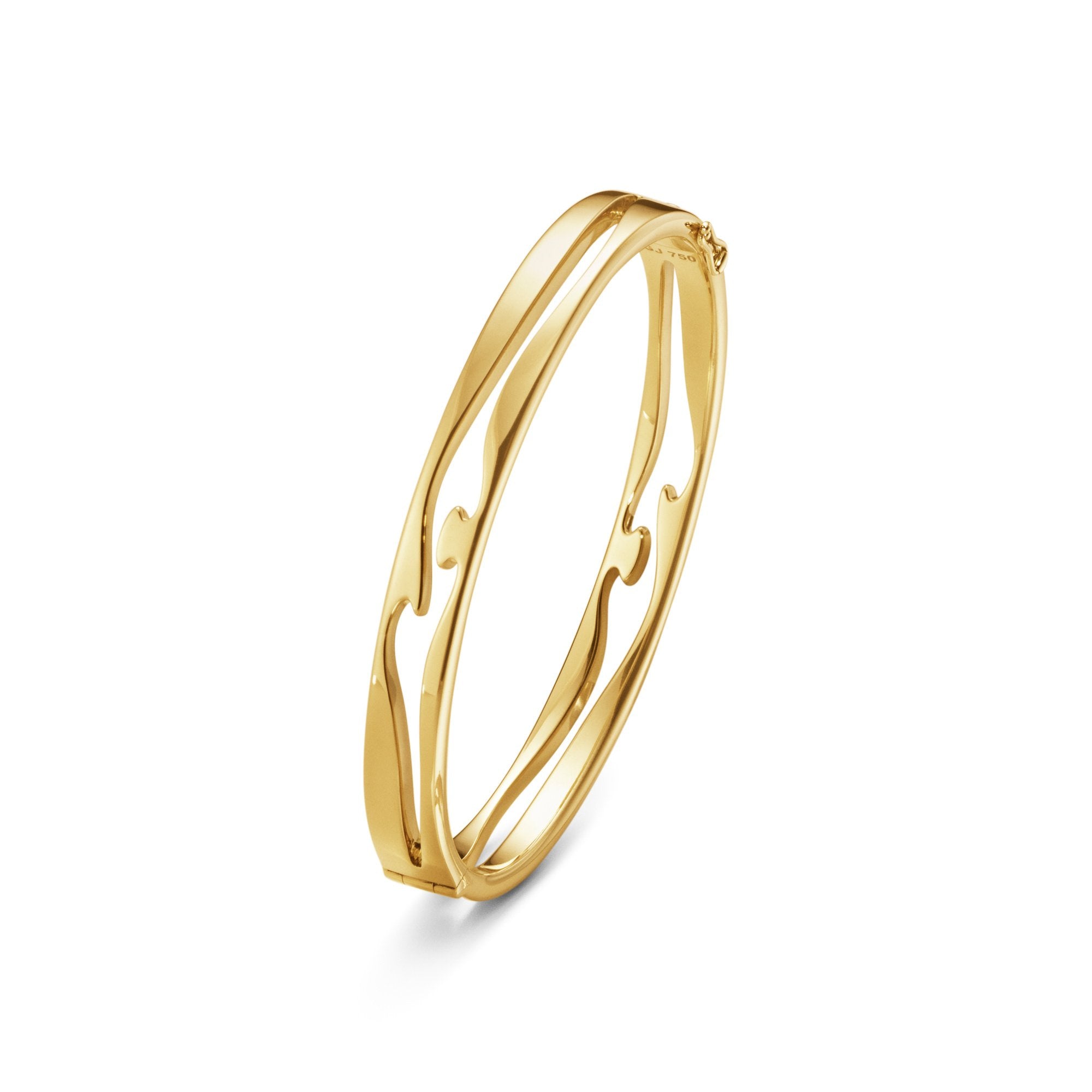 Georg Jensen Fusion 18ct Yellow Gold Open Bangle - L