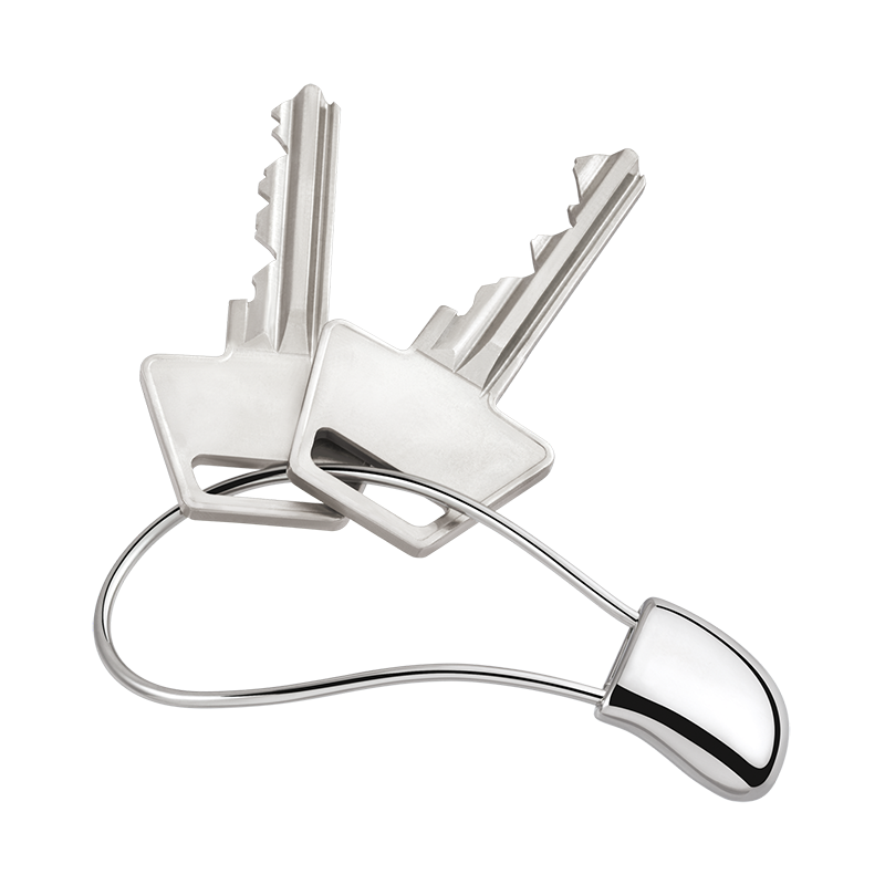 Georg Jensen Helena Stainless Steel Keyring - Silver
