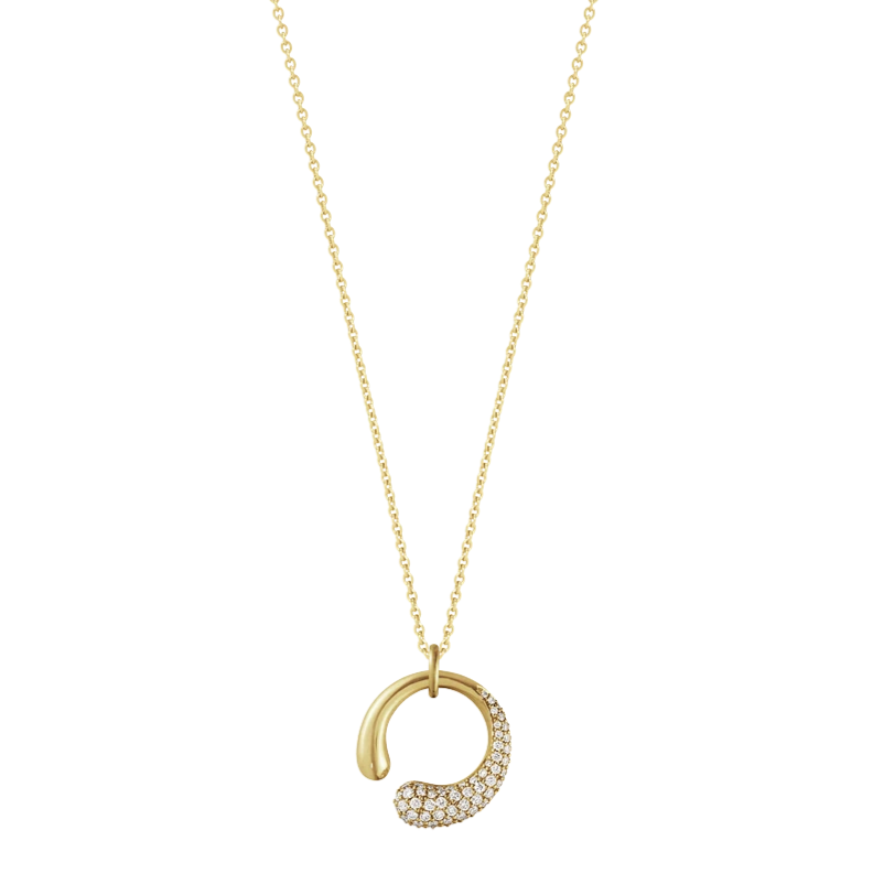 Georg Jensen Mercy 18ct Yellow Gold Diamond Necklace - Silver