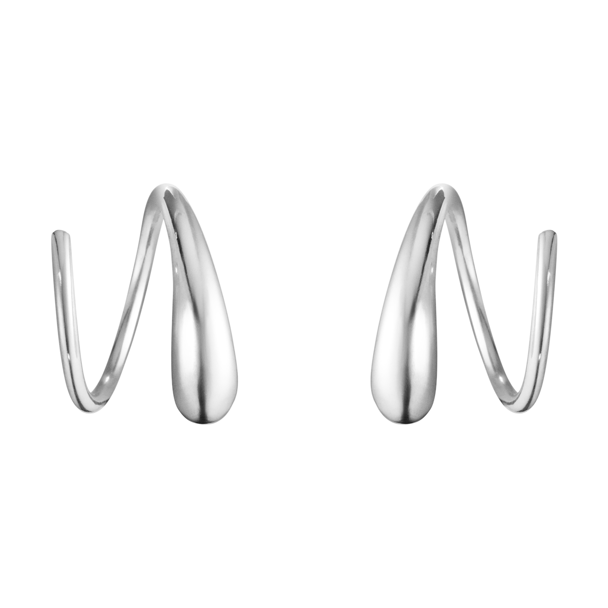 Georg Jensen Mercy Sterling Silver Swirl Earrings - Silver