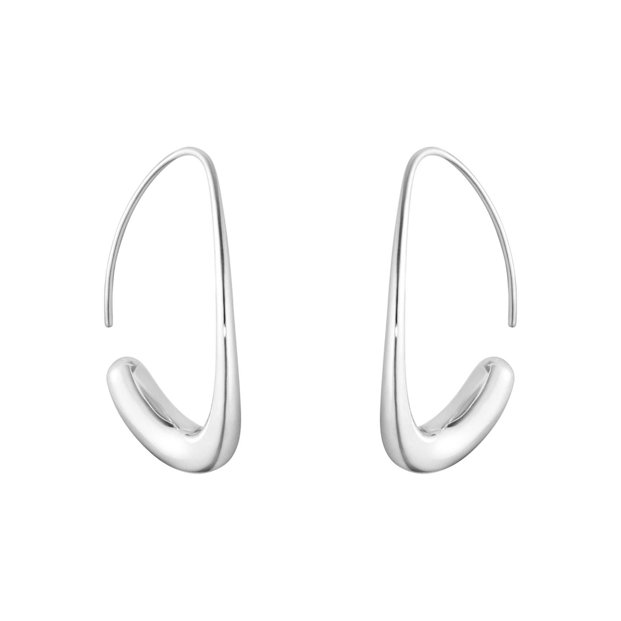 Georg Jensen Offspring Sterling Silver Earhoops - Silver