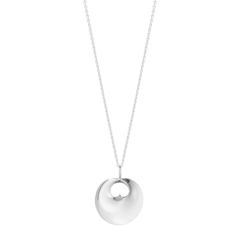 Georg Jensen Small Hidden Heart Sterling Silver Necklace - TITLE Silver