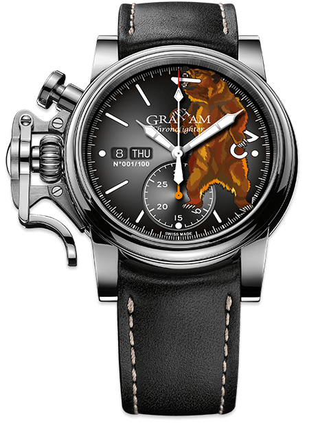 Graham Watch Chronofighter Vintage Bear Limited Edition - Black