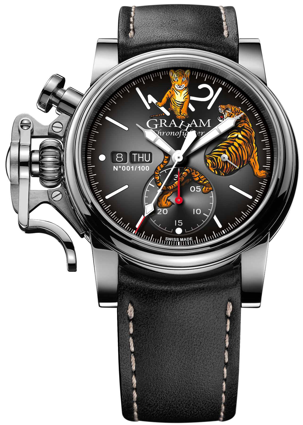 Graham Watch Chronofighter Vintage Tiger Limited Edition - Black
