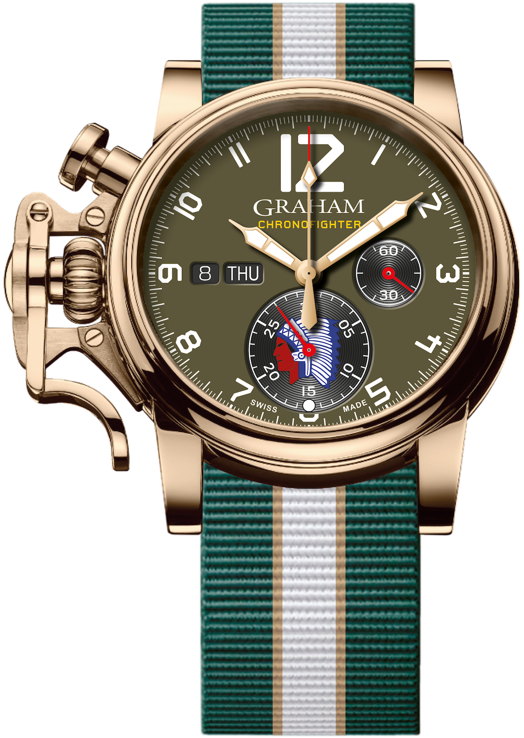 Graham Watch Chronofighter Vintage Overlord 75 Year Anniversary Limited Edition - Green
