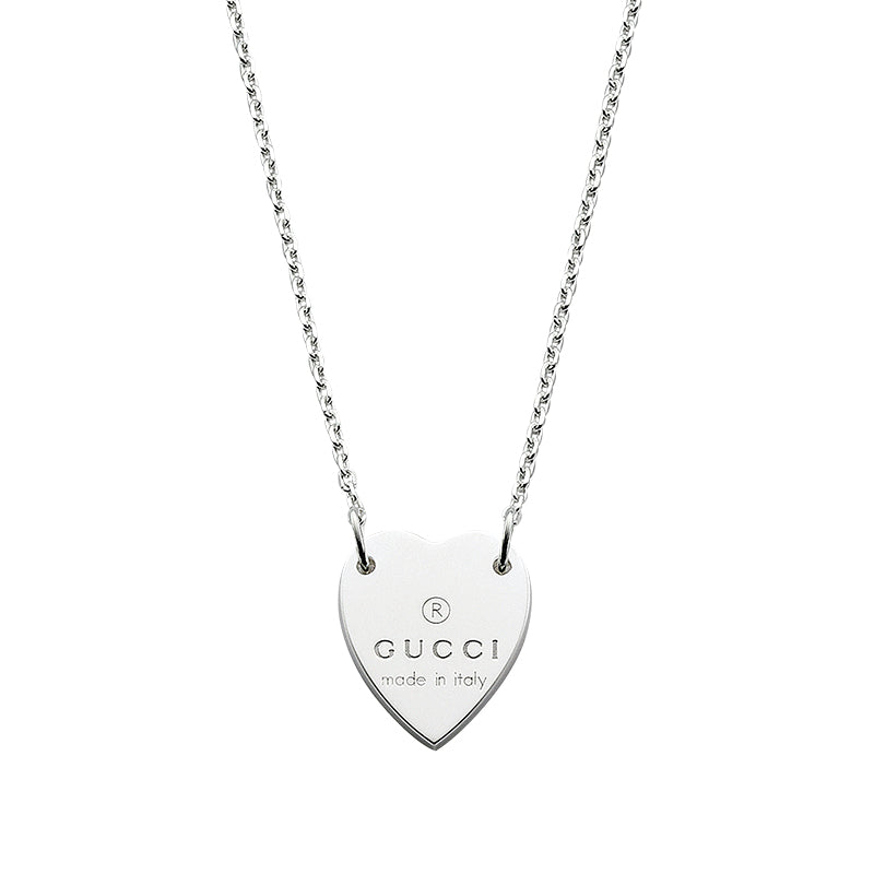 Gucci Trademark Sterling Silver Heart Pendant
