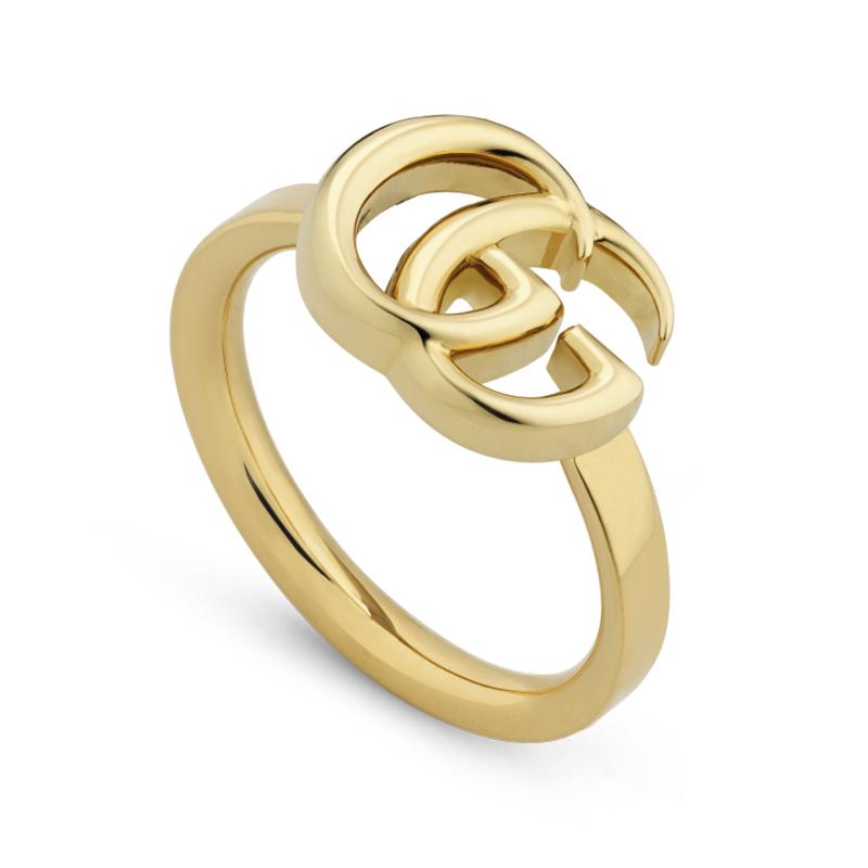 Gucci GG Running 18ct Yellow Gold Thin Ring D - L