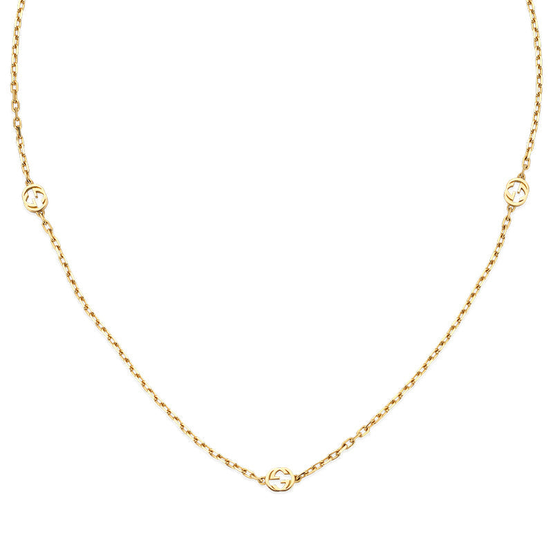 Gucci Interlocking Motif 18ct Yellow Gold Necklace