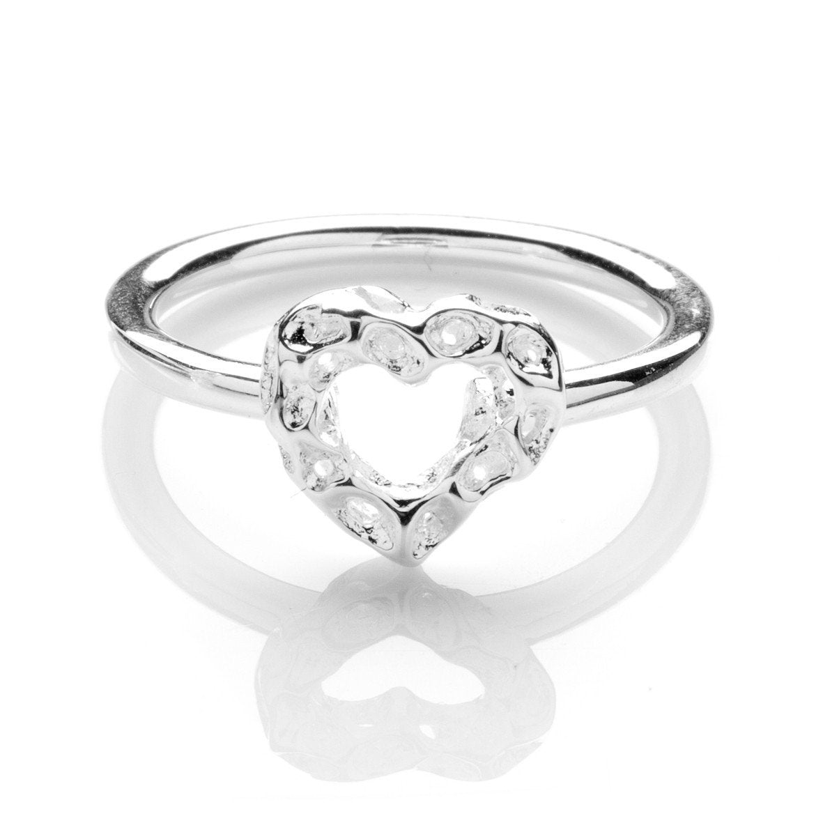 Rachel Galley Amore Sterling Silver Open Heart Ring - Silver