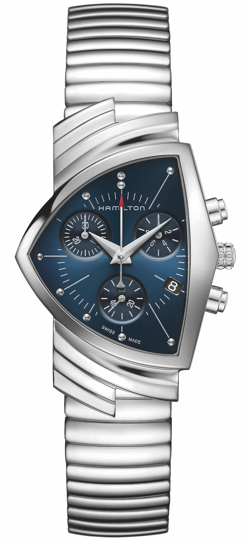Hamilton Watch Ventura Blue Chronograph Bracelet