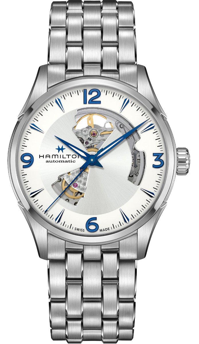Hamilton Watch Jazzmaster Open Heart Mens - Silver