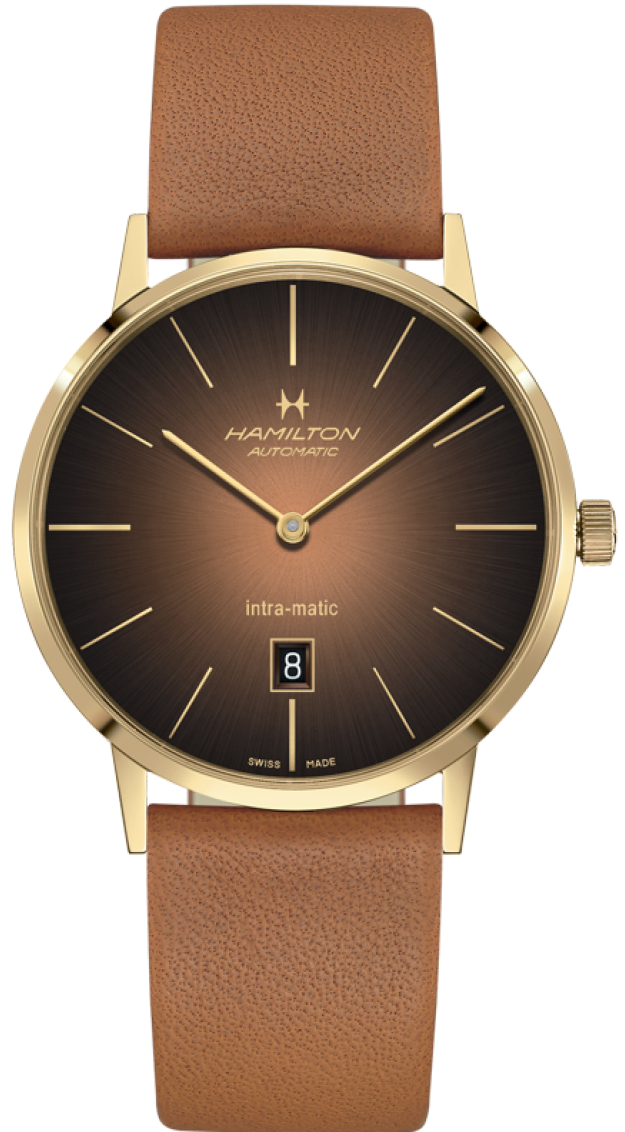Hamilton Watch American Classic Intra-Matic Auto - Brown