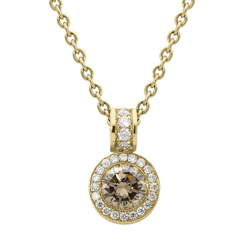 Hans D. Krieger 18ct Rose Gold 0.45ct Brown Diamond Necklace
